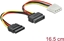 Picture of Kabelis Power SATA 15pin M>Molex 4pin F+SATA 15pin F, Delock