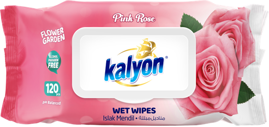 Picture of KALYON mitrās salvetes PINK ROSE 120gb ( Izcelsmes valsts Turcija )