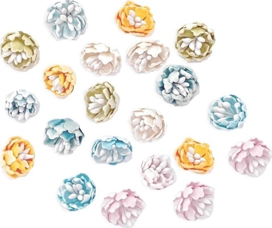 Picture of Kamelie papierowe tczowe 1,5cm 21szt