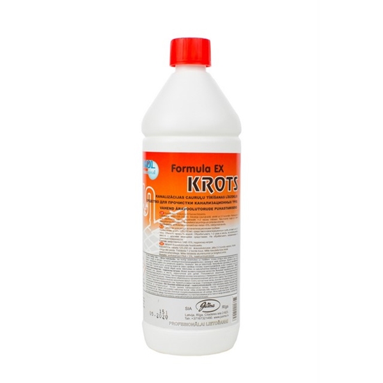 Picture of Kanalizācijas cauruļu tīrīšanas līdz. KROTS Formula EX, 1L