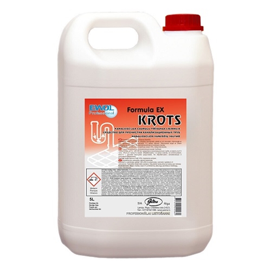 Picture of Kanalizācijas cauruļu tīrīšanas līdzeklis KROTS Formula EX 5L, EWOL