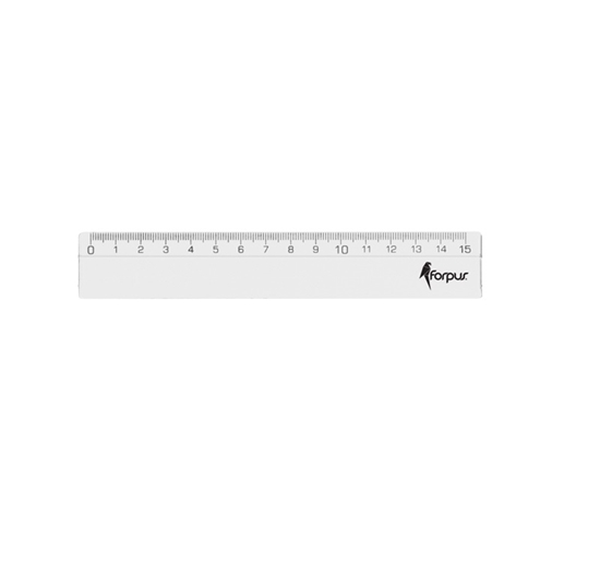 Picture of Lineāls Forpus 15cm caurspīdīgs