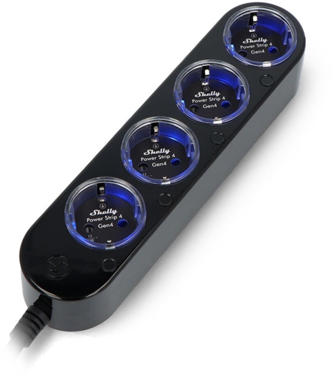 Picture of Listwa zasilajca Shelly 4 gniazda 1.5 m czarna (Shelly_PS4_Gen4_s)