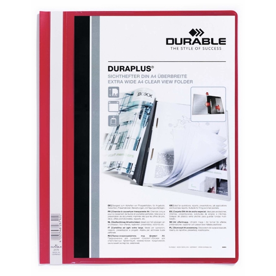 Picture of Mape ātršuvējs Duraplus DURABLE A4+ sarkana DE