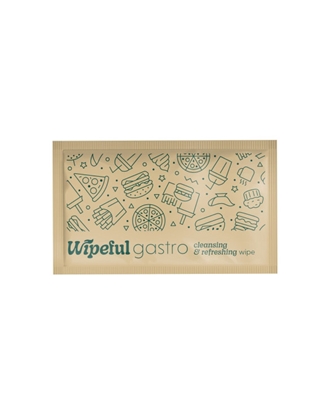 Picture of Mitrās salvetes Wipeful Gastro Kraft, individuālā iepakojumā 6x10cm, 1000 gab/kastē