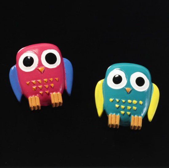 Изображение NAGA Magnesy do szklanych tablic - sowy 2 szt (20305)