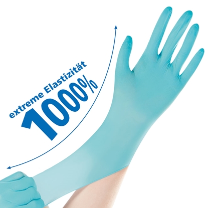 Picture of Neoprēna cimdi NEO STRETCH PRO, 24cm, tirkīza, (S), (100gab), (10iep/kastē)