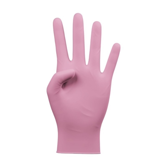 Picture of Nitrila cimdi bez pūdera Great Glove, rozā, XS izm., 100gab.