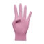 Изображение Nitrila cimdi bez pūdera Great Glove, rozā, XS izm., 100gab.