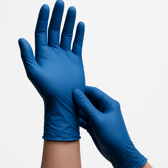 Picture of Nitrila cimdi bez pūdera, "Epiderm protect blue plus", 24cm, L (100gab), (10iep/kaste)