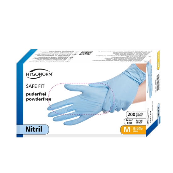 Picture of Nitrila cimdi SAFE FIT, 24cm, zili, (200gab), XL, bez pulvera