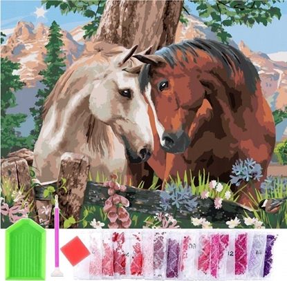 Изображение Norimpex Diamentowa mozaika 5D Zakochane konie 1006382