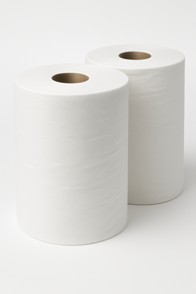 Picture of Papīra dvielis  ar centra padevi PAPERBLU, celuloze, 180m, 2 slāni, 486 lock., 16g/m2, ø 2