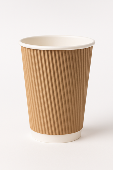 Picture of Papīra glāzes 3-sl. 240ml (8oz) kraft, d.80mm (25gab), 20iep/kastē