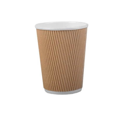 Picture of Papīra glāzes 3-slāņu, 360ml (12oz), Kraft, d.90mm, 25gab. (kastē 20 iep.)