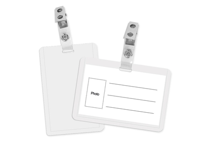 Picture of Personas karte 90x55mm caurspīdīga horizontāla ar klipsi