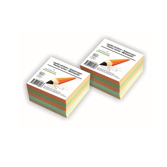 Picture of Piezīmju bloks līmēts 90x90mm krāsains 500lapas