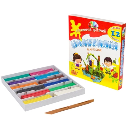 Picture of Plastilīns 12 krāsas 240 gr. ZPG