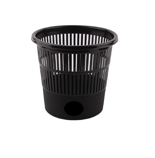 Picture of Plastmasas papīrgrozs sietiņveidīgs 10l, melns