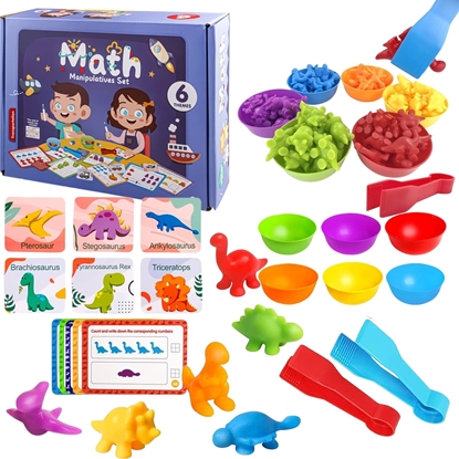 Picture of ProNice ZESTAW EDUKACYJNY NAUKA LICZENIA FIGURKI DINOZAURY KARTY GRA ZRCZNOCIOWA