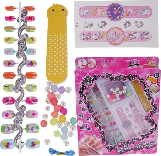 Picture of ProNice Zestaw Kreatywny Piknoci Do Paznokci Naklejki Bransoletki Paznokcie