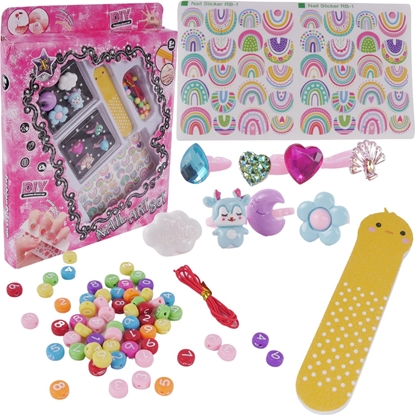 Picture of ProNice Zestaw Kreatywny Piknoci Do Paznokci Naklejki Piercionki Bransoletka