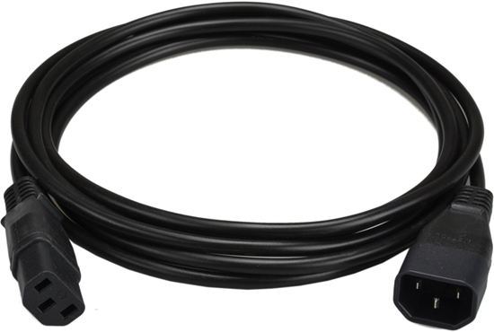 Picture of Przeduacz 230V IEC320 C14/ C13 0,5m czarny