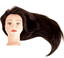Attēls no RoGer Hairdressing training head natural hair brown