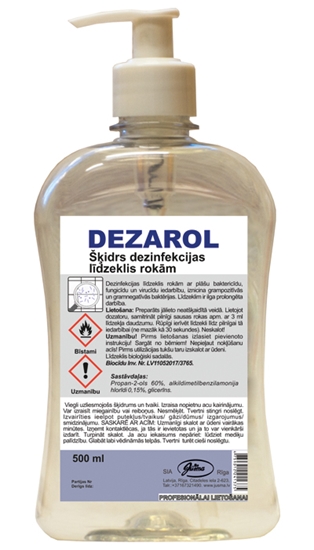 Picture of Roku dezinfekcijas līdzeklis DEZAROL EWOL 500ml