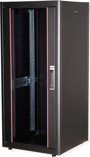 Picture of Roline 19-inch network cabinet Basic 26 U, 600x600 WxD glass door black