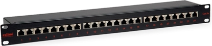 Attēls no Roline Cat.5e (Class D) 19" Patch Panel, 24 Ports, STP, black