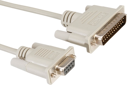 Picture of Roline Modem Cable, DB9 F - DB25 M, 3 m
