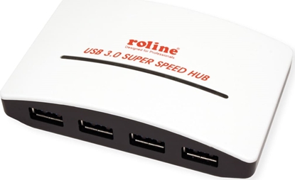 Изображение Roline USB 3.2 Gen 1 Hub "Black & White", 4 Ports, with Power Supply