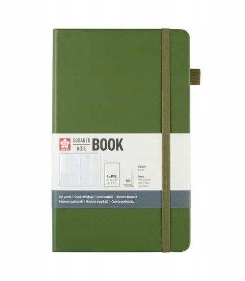 Picture of Sakura Squared Hard Cover Notebook 13x21 cm Pine Needle