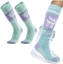 Изображение Skarpetki narciarskie Qunature 037201 rozmiar 37-42 (S/M) - fioletowo-zielone