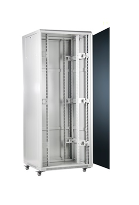 Picture of SOMI Networks | 42U, 19″ Freestanding Cabinet | 42U-80/80NACP | Gray | Max Load 800kg; Removable and Lockable Side Panels; Perforated Metal Doors; Unassembled | Depth: 80 cm