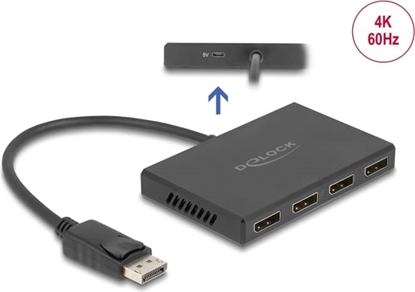 Picture of Spliteris DisplayPort1.4, 1ports > 4porti, Delock