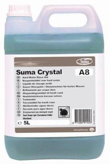 Picture of Suma CRYSTAL A8 Koncentrēts skalošanas līdzeklis trauku mazgājamām mašīnām 5L (2gab/iep)