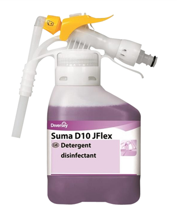 Picture of SUMA D10 J-FLEX  dezinfekcijas tīrīšanas līdzeklis 1.5L (6gab./iep)