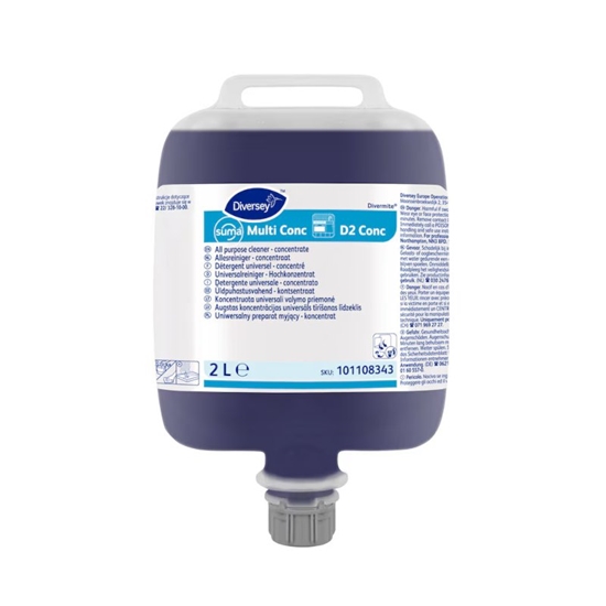 Picture of Suma Multi D2 conc, augsti koncentrēts universāls virsmu tīrīšanas līdzeklis, 2 litri