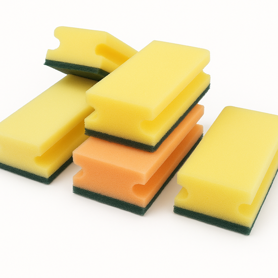 Picture of Sūklis ar abrazīvu, 153x69x42mm, dzeltens/zaļš