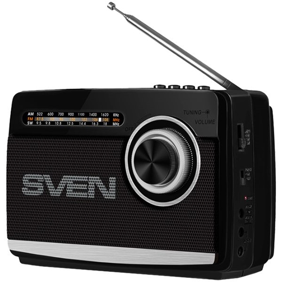 Picture of Sven Speaker SVEN SRP-535, black (3W, FM/AM/SW, USB, microSD, flashlight, battery)