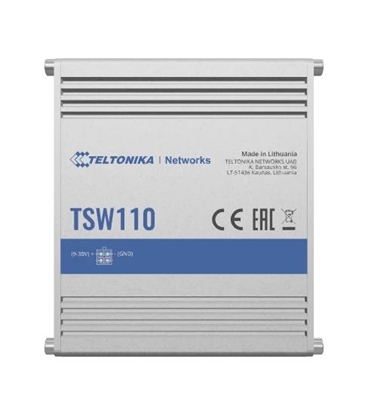Attēls no Switch|TELTONIKA|TSW110000000|Switch type Unmanaged|Switch layer L2|5xRJ-45 ports|RJ-45 Ports Type Gigabit Ethernet (10/100/1000)|Power over Ethernet (PoE) Yes|TSW110