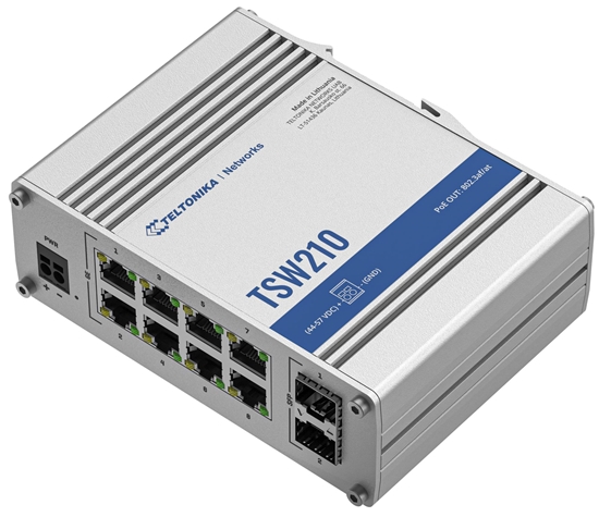 Изображение Switch|TELTONIKA|TSW210|8x10Base-T / 100Base-TX / 1000Base-T|2xSFP|TSW210