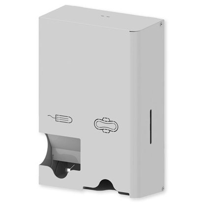 Picture of Tamponu un ieliktņu dozators Kompakt, 21x10x31,2cm, nerūsējošais tērauds ar baltu pārklāju