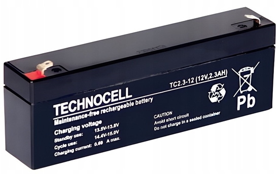 Изображение TC 2,3-12 TECHNOCELL Akumulator AGM 12V 2.3Ah