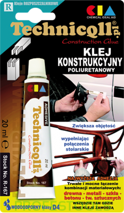 Picture of Technicqll Klej konstrukcyjny poliuretanowy 20ml na blistrze R-167
