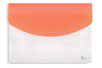 Picture of Teleskopiskā mape A4 ar 4 nodalījumiem oranža/balta