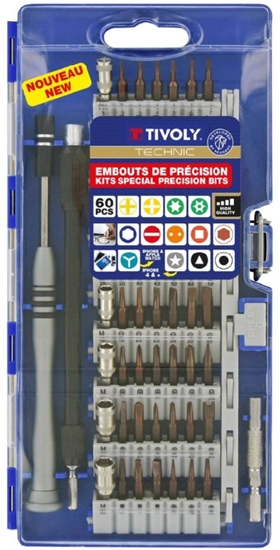 Picture of Skrūvgriežu uzgaļu komplekts Tivoly 11501570060; 60 gab.