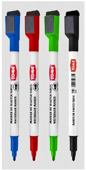 Picture of Toma Marker do tablic 4 kolory + magnes + cierak TOMA - 265054